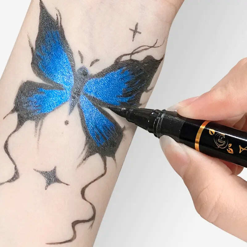 10-Color Temporary Tattoo Markers Set