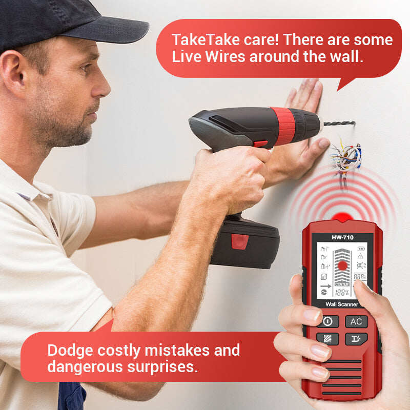 Limited Time Half Price - 6-in-1 Multi-Function Handheld HD LCD Display Wall Metal Detector