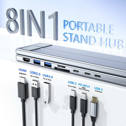 Limited-time offer-USB-C Docking Station Laptop Stand with 4K HDMI