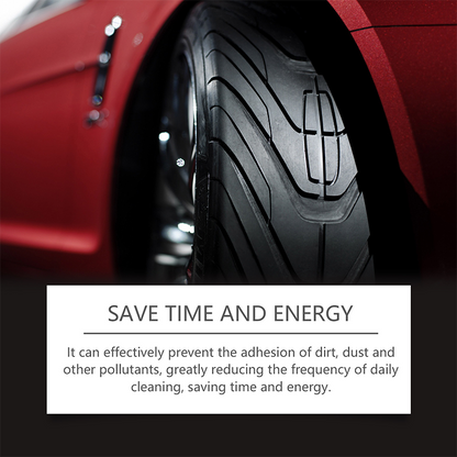 Tire wax – restores black gloss, blocks UV, repels dirt. Easy & quick!