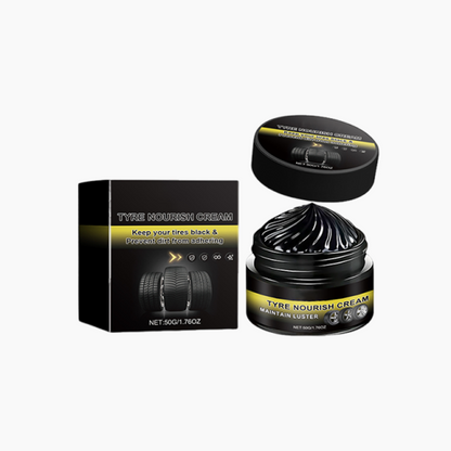 Tire wax – restores black gloss, blocks UV, repels dirt. Easy & quick!